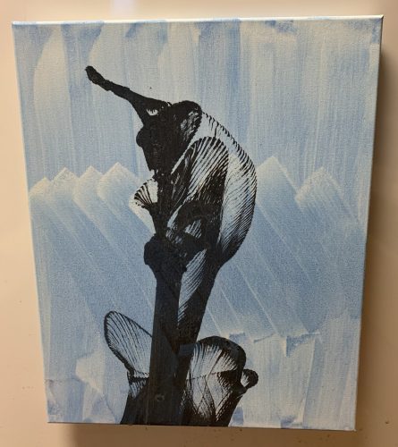 Acrylic & india ink